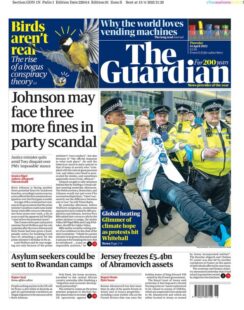 The Guardian – Johnson may face three more fines in party scandal