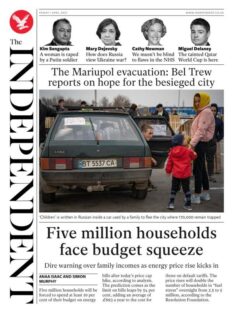 The Independent – 5m households face budget squeeze
