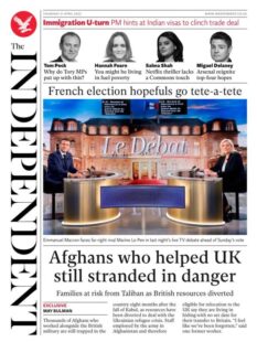 The Independent – Afghans who helped UK still stranded in danger