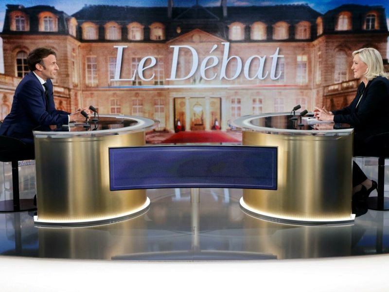 Macron and Le Pen clash on Russia in feisty debate ahead of presidential run-off