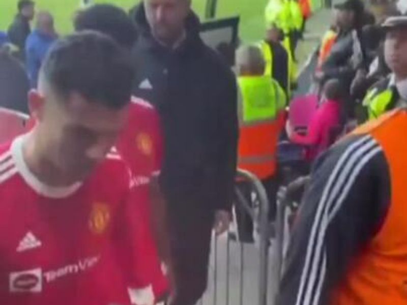 Cristiano Ronaldo: police investigate after Manchester United player appears to slap boy's phone out of his hand
