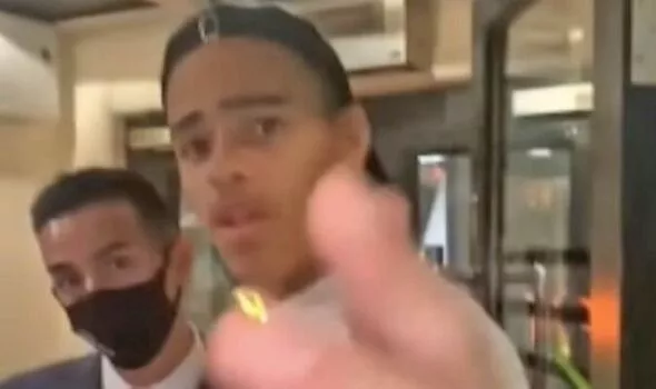 Man Utd forward Mason Greenwood confronted by supporter as police investigation continues