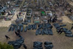 Ukraine to go on offensive after mass graves found with more than 1,200 bodies
