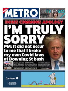 The Metro – Boris Commons Apology: I’m truly sorry