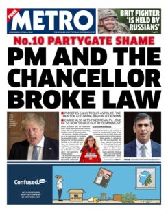 Metro – PM and the chancellor broke the law
