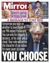 Daily Mirror - A message to Tory MPs - YOU CHOOSE