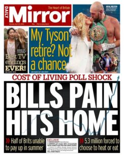 Daily Mirror – Bills pain hits home