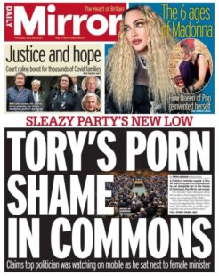 Daily Mirror – Tory’s porn shame in Commons