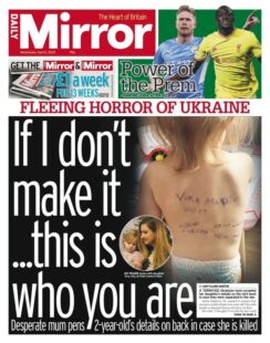 Daily Mirror – ‘If I don’t make it, this is who you are’