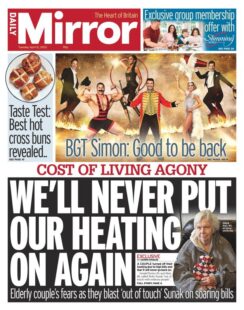 Daily Mirror – We’ll never put our heating on again