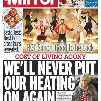 Daily Mirror - We’ll never put our heating on again