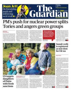 The Guardian – PM’s push for nuclear power splits Tories and angers green groups