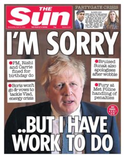 The Sun – I’m sorry … but I have work to do