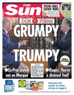 The Sun – Don v Piers – Grumpy v Trumpy