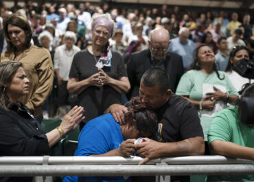 Amazing Grace was played during the vigil