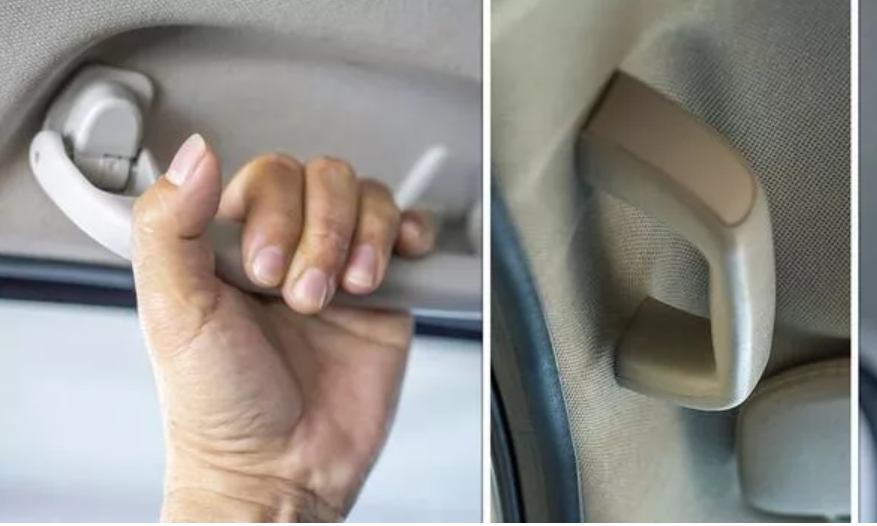 Shocked driver discovers second use for grab handle - 'I didn't know you could do this!'