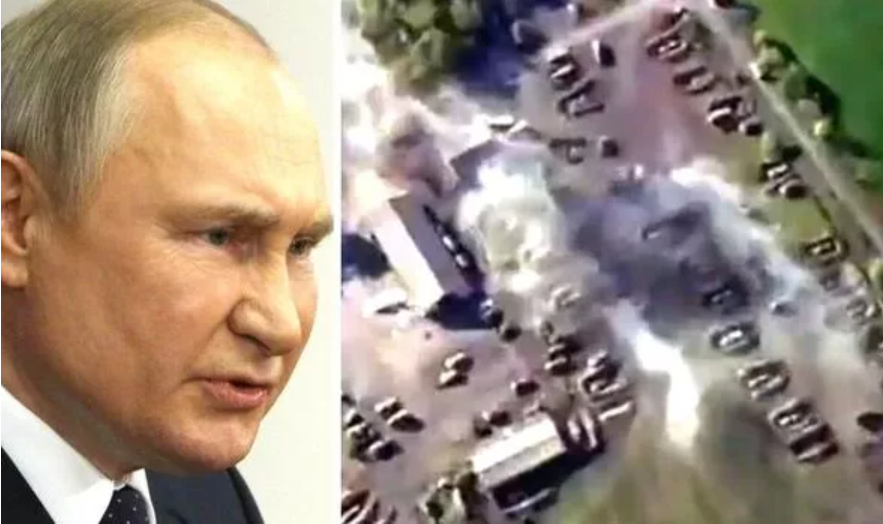 Putin left devastated as Russian invaders obliterated in rare aerial frontline footage