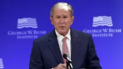 George Bush condemns his own invasion of Iraq as brutal (he meant Ukraine)