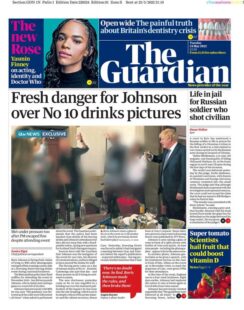 The Guardian – Fresh danger for PM over No 10 drinks picture