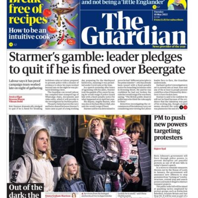 The Guardian - Starmer’s gamble: leader pledges to quit if fined over beergate