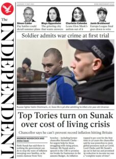 The Independent – Top Tories turn on Sunak over cost of living crisis