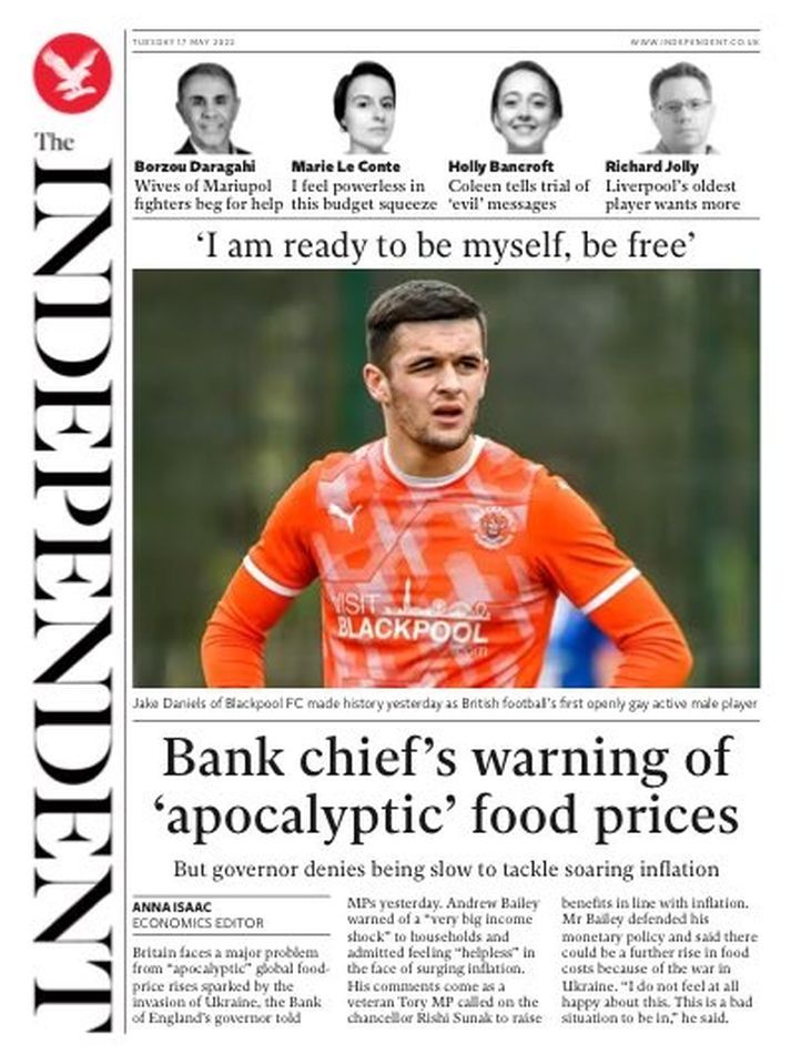 The Independent - Bank chief’s warning of ‘apocalyptic’ food prices