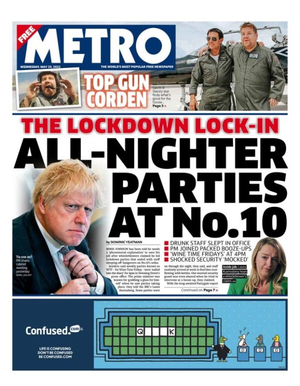 Metro - The lockdown lock-in: All nighter parties at No 10