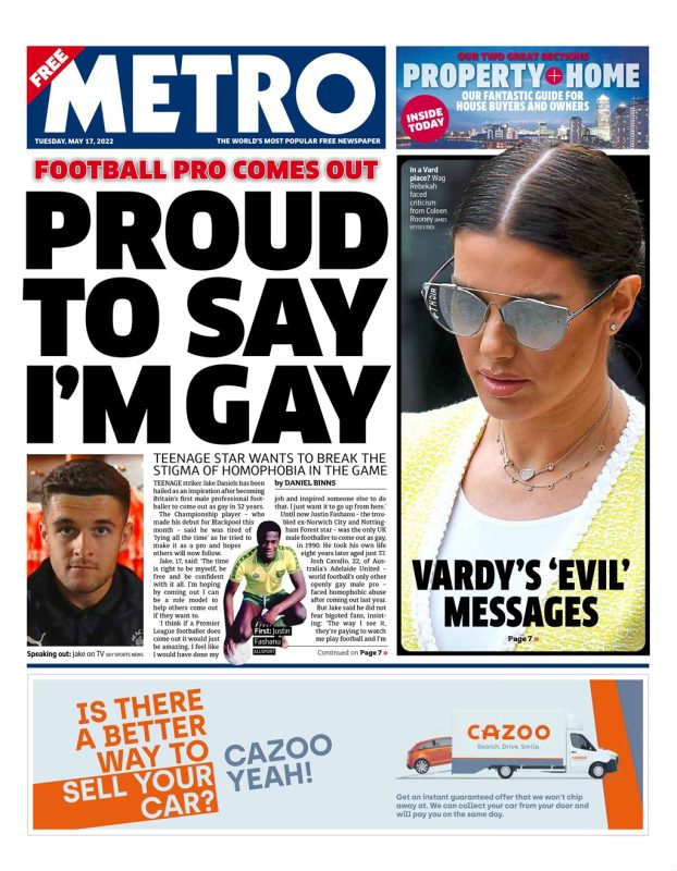 Metro - Proud to say I’m gay