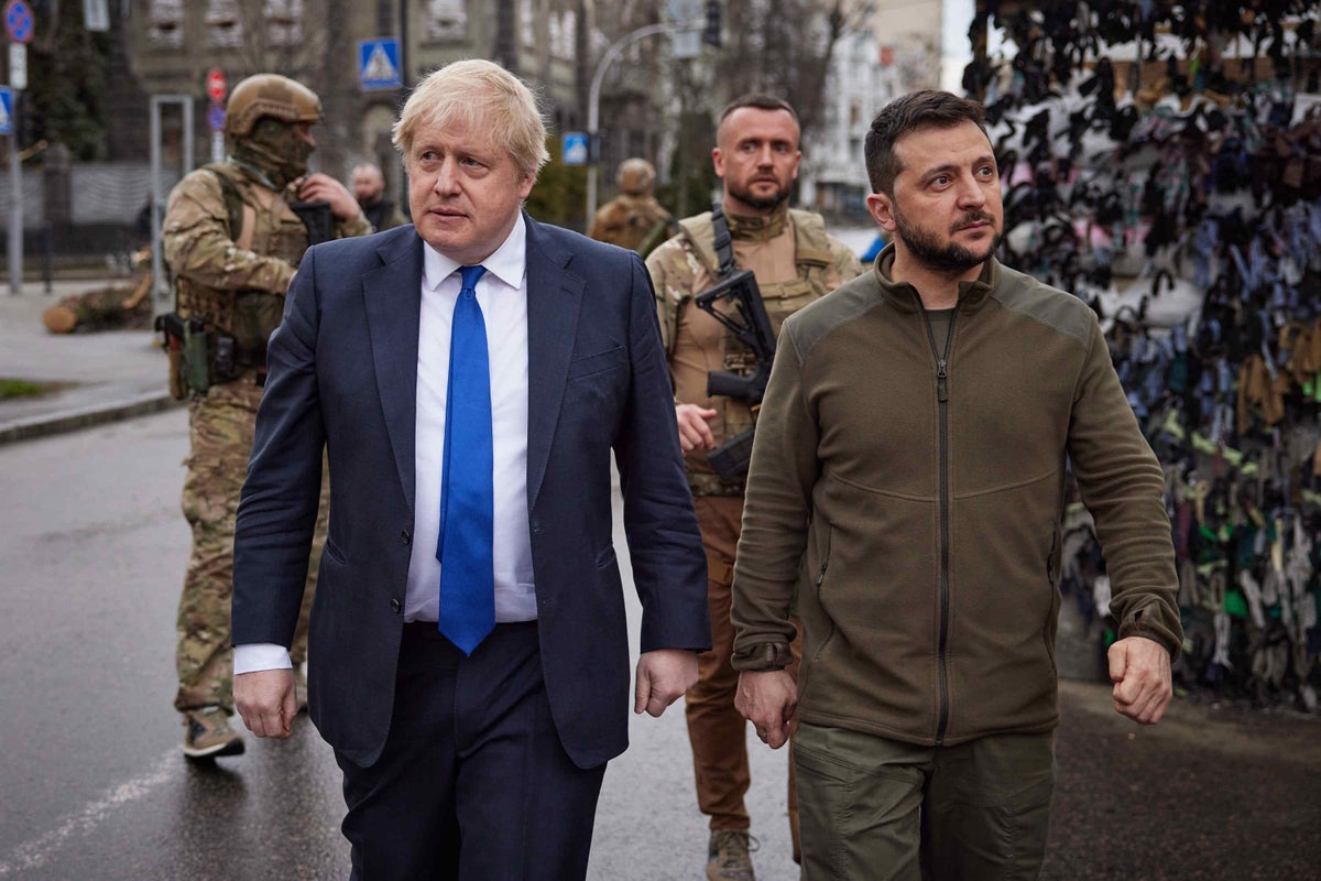 Boris Johnson to hail Ukraine’s ‘finest hour’ in address to Kyiv parliament