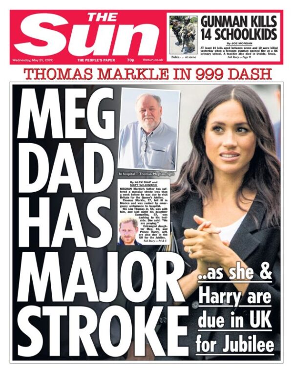 The Sun - Meg dad has major stoke
