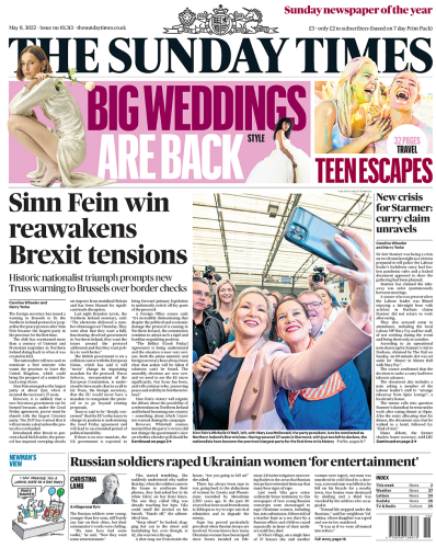 Sunday papers - Sinn Fein win reawakens Brexit tensions