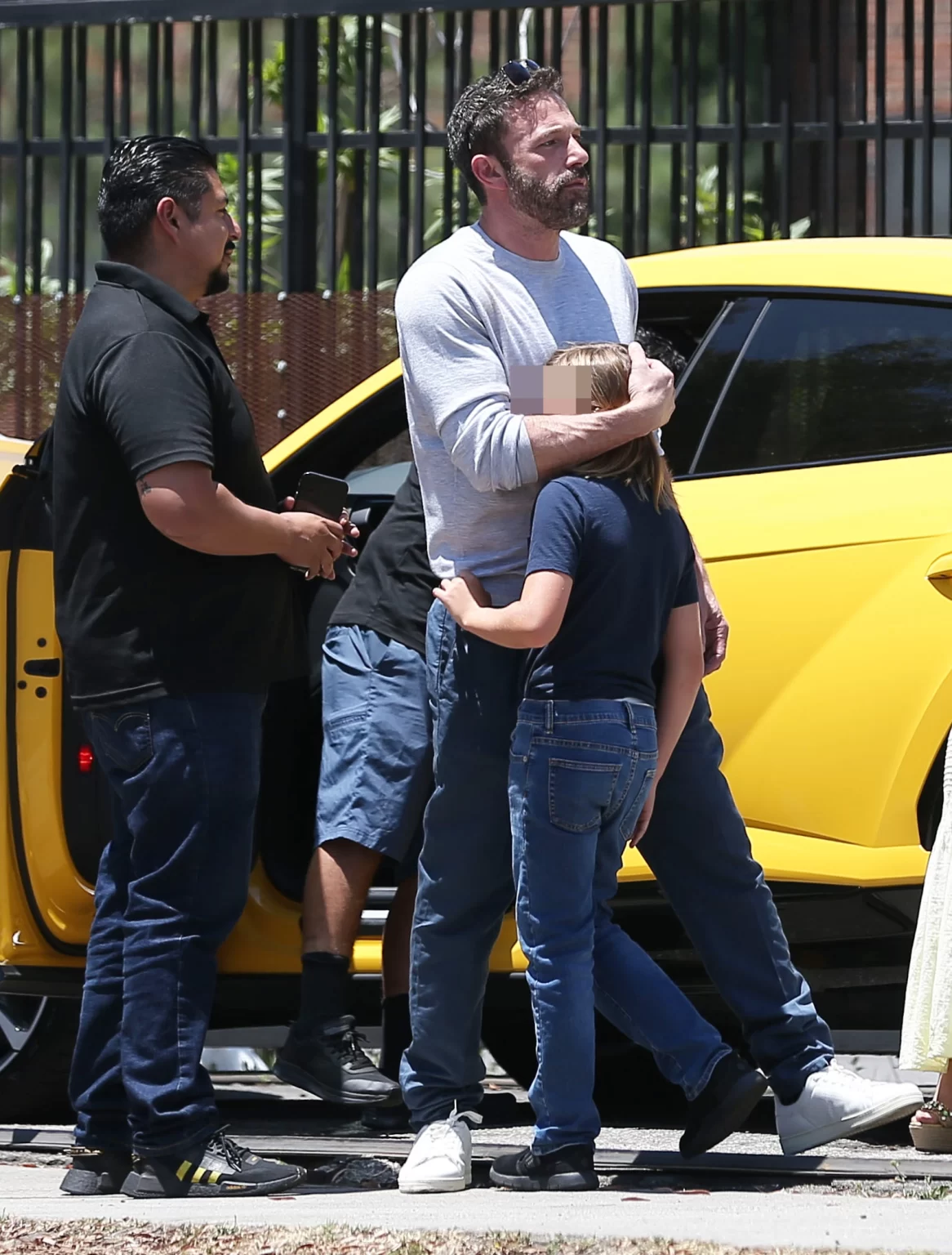 Ben Affleck’s son Samuel, 10, reverses his 0k Lamborghini into BMW after dad let him sit behind the wheel