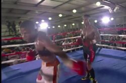 Boxer who threw punches at thin air in scary footage ‘fighting for his life in hospital’