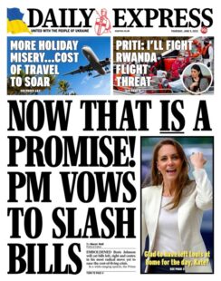 Daily Express – PM vows to slash bills