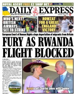 Daily Express – Fury as Rwanda flight blocked