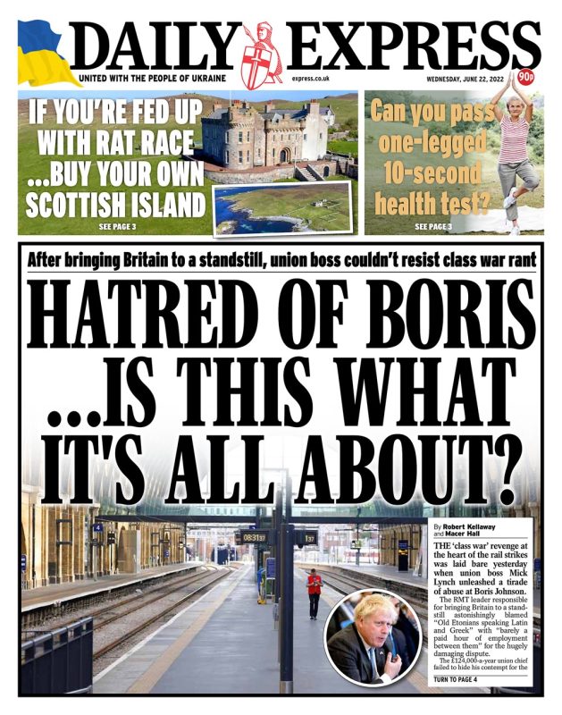 Daily Express - Hatred of Boris … Is this what it's all about?