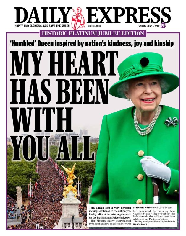 Daily Express - ‘My heart has been with you all’