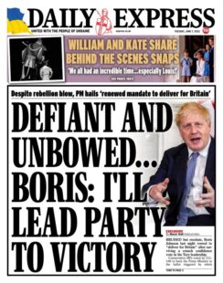 Daily Express – Defiant and unbowed… I’ll lead party to victory