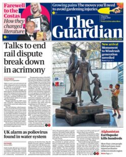 The Guardian – Talk to end rail dispute end in acrimony