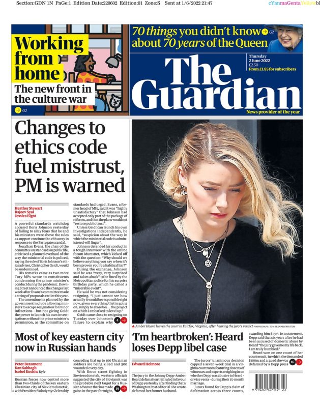 The Guardian - Changes to ethics code fuel mistrust, PM warned