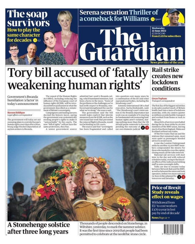 The Guardian - Tory bill accused of fatally weakening human rights