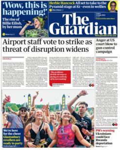 The Guardian – Airport staff vote to strike as threat of disruption widens