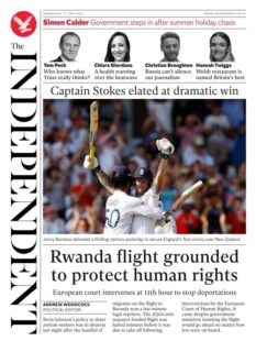 The Independent – Rwanda flight grounded to protect human rights