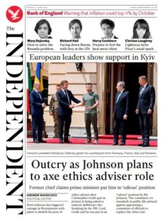 The Independent – Outcry as Johnson plans to axe ethics adviser role