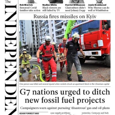 The Independent - G7 nations urged to ditch new fossil fuel projects