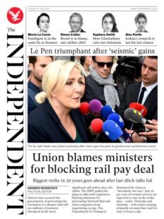 The Independent – Union blame ministers for blocking rail pay deal