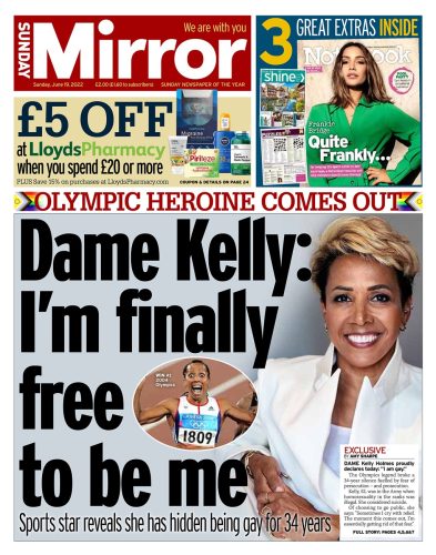 Sunday Mirror - Dame Kelly: I’m finally free to be me