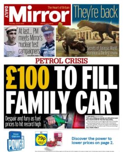 Daily Mirror – £100 to fill family car