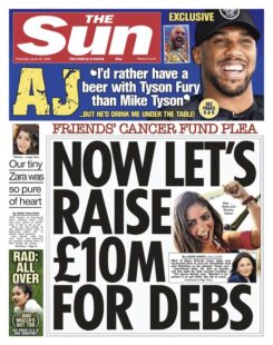 The Sun – Now let’s raise £10 million for Debs
