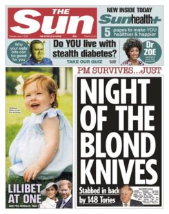 The Sun – Night in the blond knives … stabbed in the back by 148 Tories